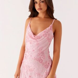 Peppermayo Pink Floral Embroidered Slip